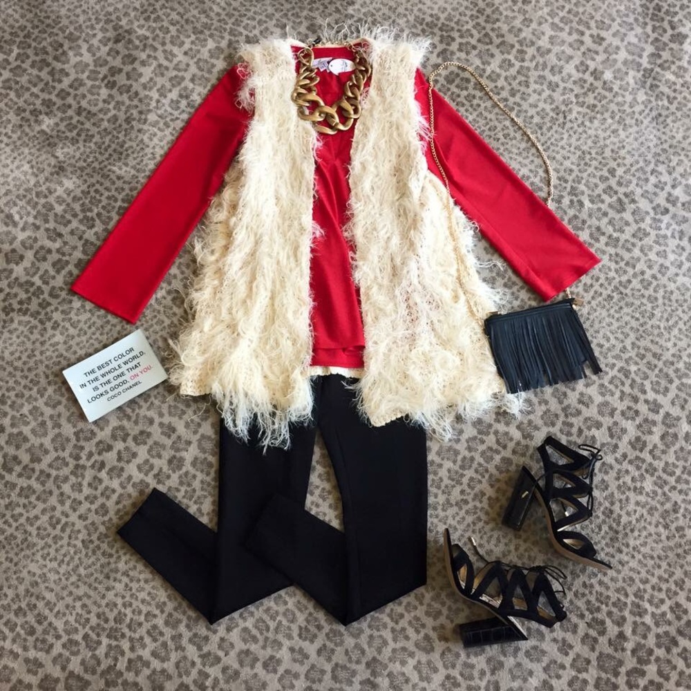 Freeway Shaggy Fringe Vest